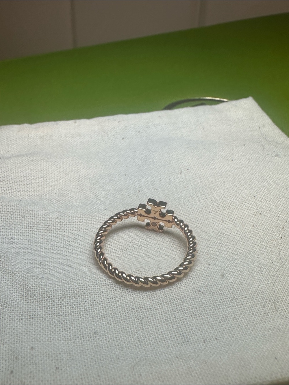 Tory Burch Gold Logo Ring - Picture 2 of 3